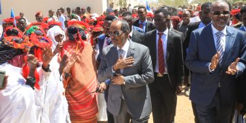A delegation led by the President of the Federal Republic of Somalia, including the Interior Minister, arrived in Baidoa City.