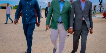 The state minister on a Work Visit to Kismayo